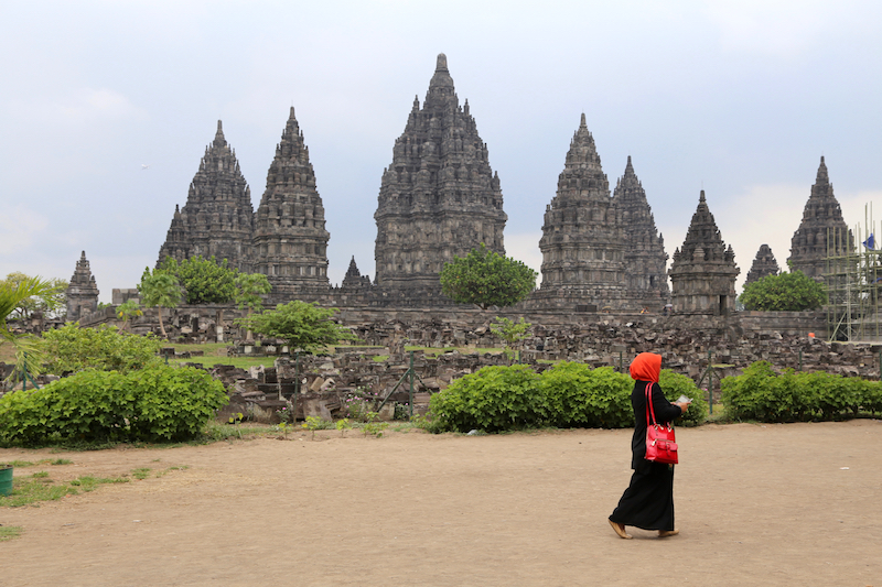 A forest of temples at Prambanan